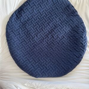Little Tummies Portable Baby Playmat Mat On The Go Navy Blue Quilted EUC